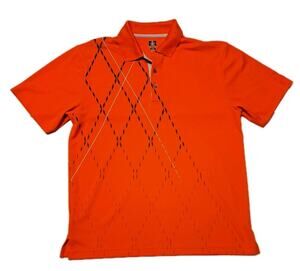 Champions Tour Pro Series Men's Large Orange Golf Polo Shirt Knit Top Athletic